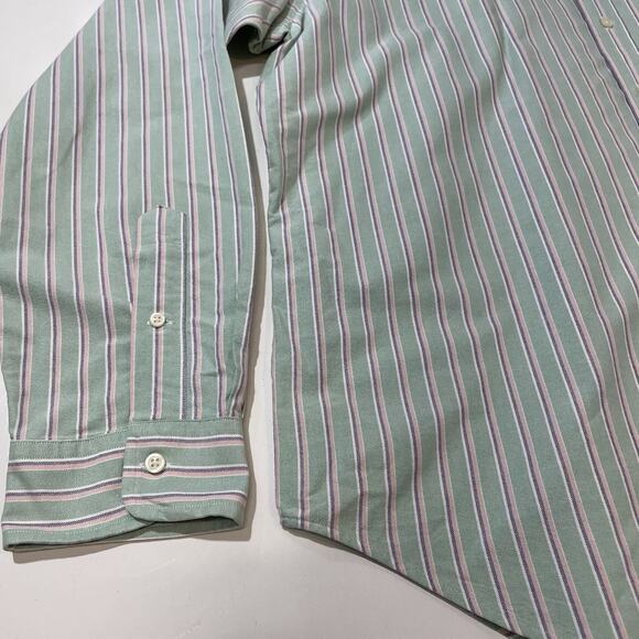 VTG 90s Ralph Lauren Men’s XXL Yarmouth Oxford Striped Button Down Shirt 2XL - Picture 3 of 8